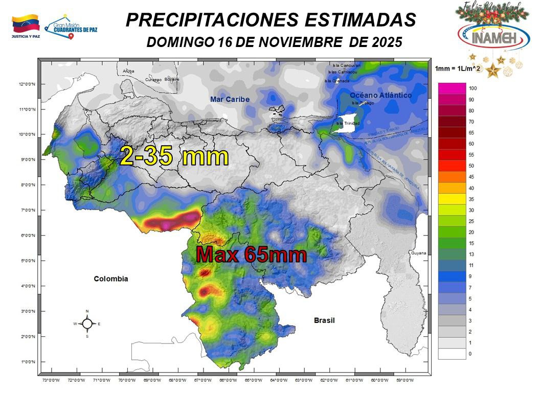 Situación del tiempo hoy 16 de noviembre de 2025