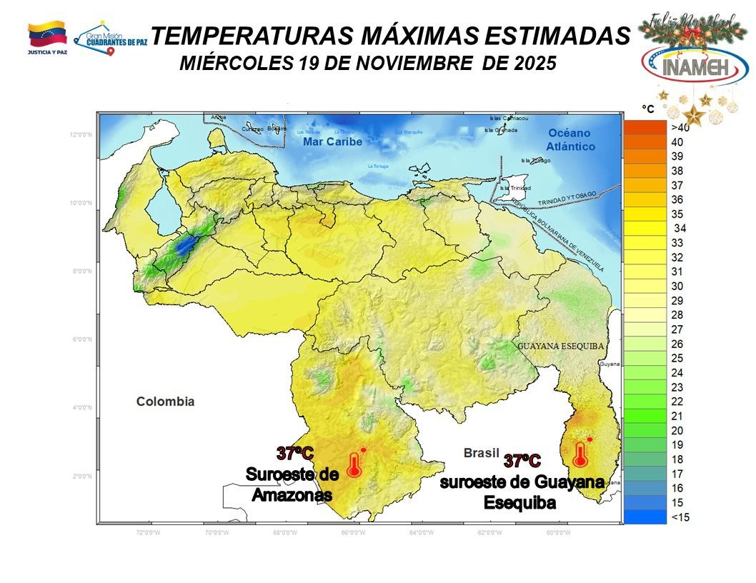 Situación del clima hoy 19 de noviembre de 2025
