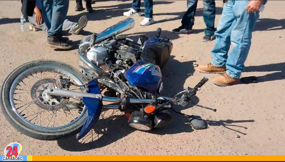 Derrape de moto en la Autopista Valencia Puerto