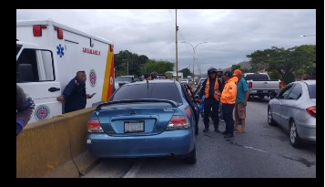 colisión en la Autopista Sur en Valencia