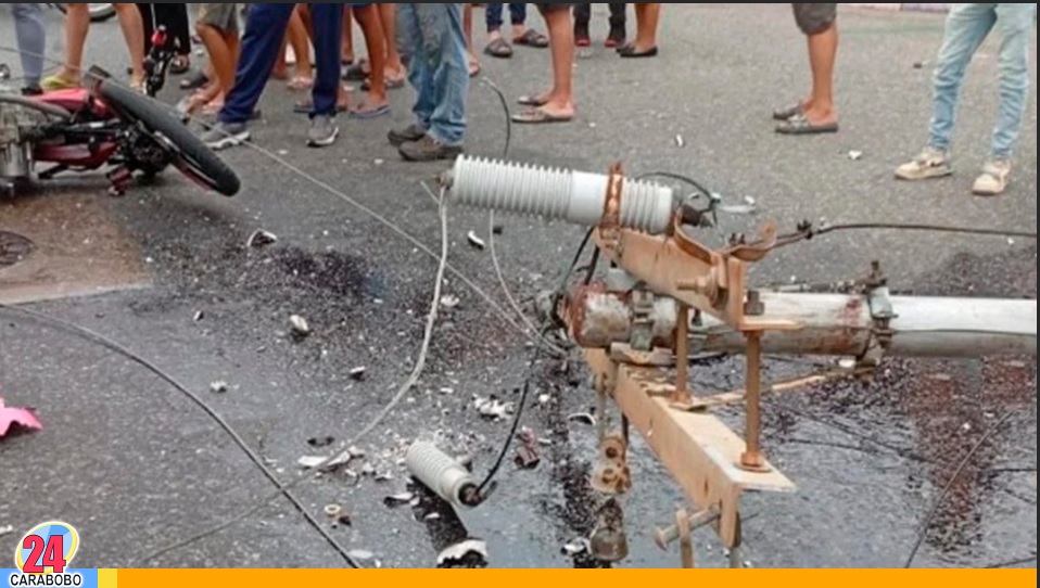 Camión impactó contra un poste al sur de Valencia