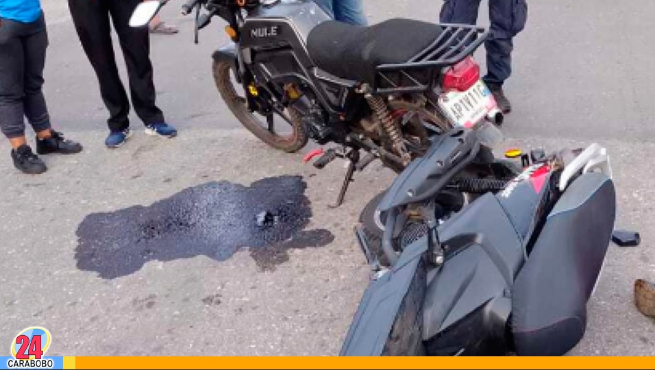 Dos motos chocaron de frente en Puerto Cabello
