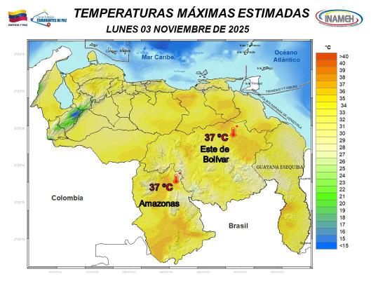 Clima hoy 3 de noviembre de 2025