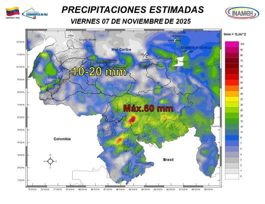 Estado del tiempo hoy 7 de noviembre de 2025