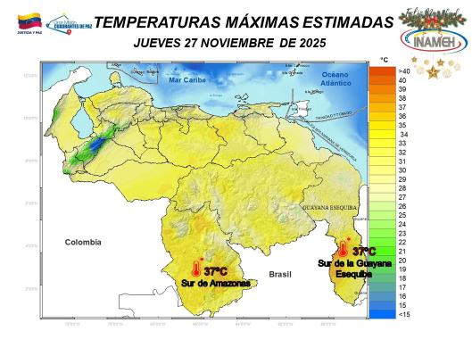Clima hoy 27 de noviembre de 2025