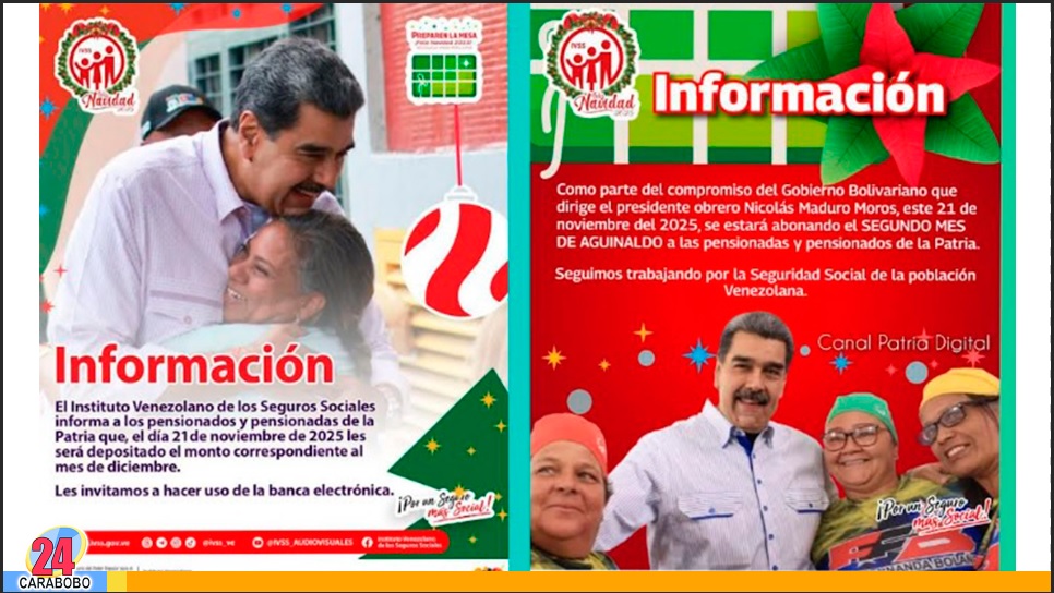 Pago de pensión más segundo mes de aguinaldo
