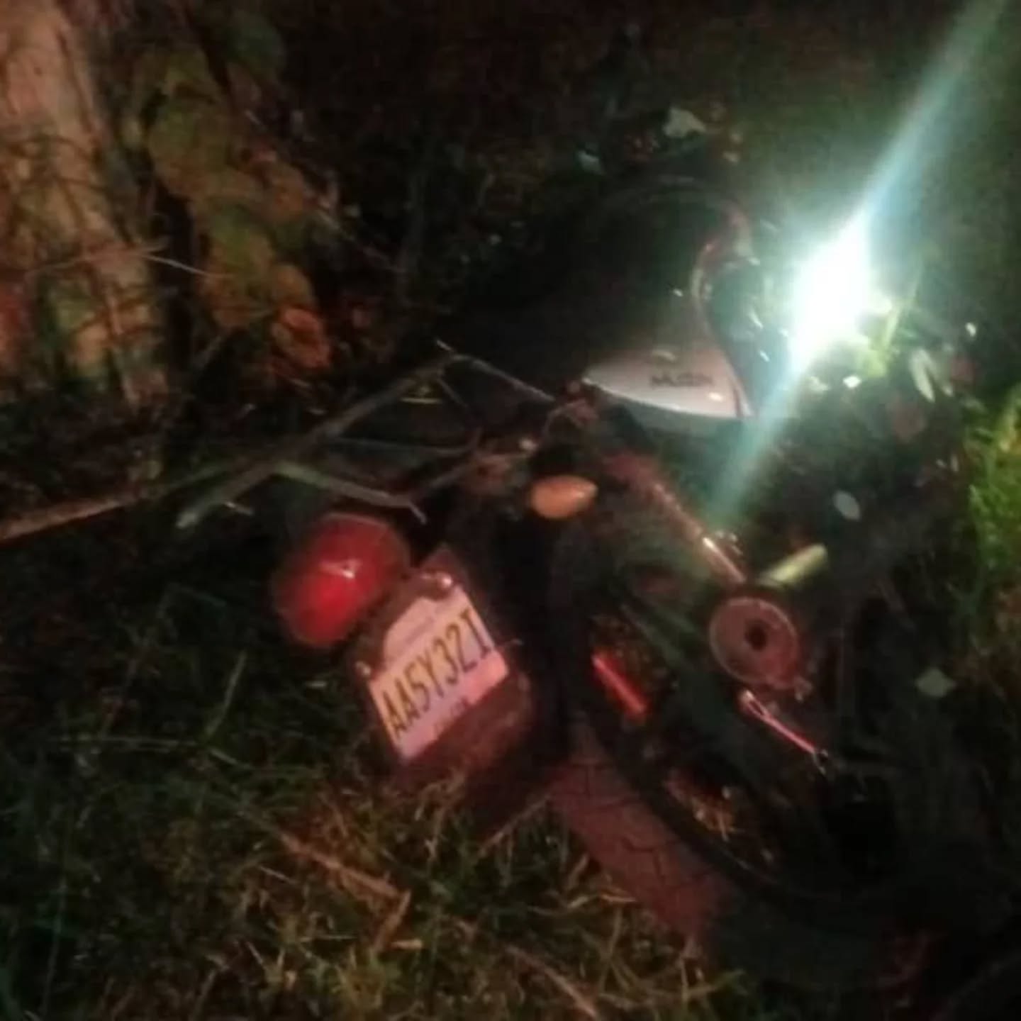 Derrape de moto en la Autopista del Este