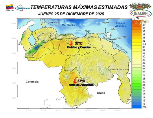 Clima hoy 25 de diciembre de 2025