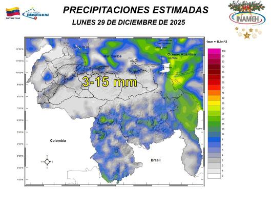 Situación del clima hoy 29 de diciembre de 2025
