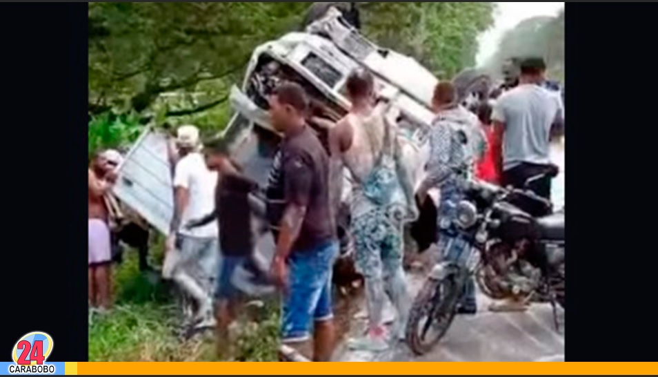 Colisión vehicular en Caucagua estado Miranda