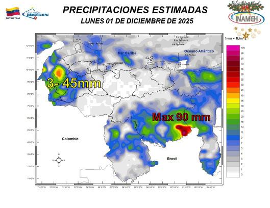 Estado del tiempo hoy 1º de diciembre de 2025