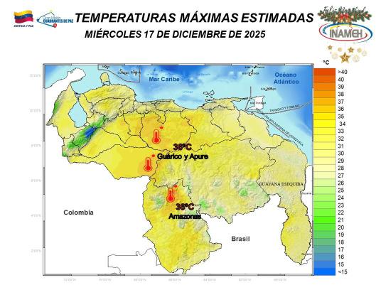Clima hoy 17 de diciembre de 2025
