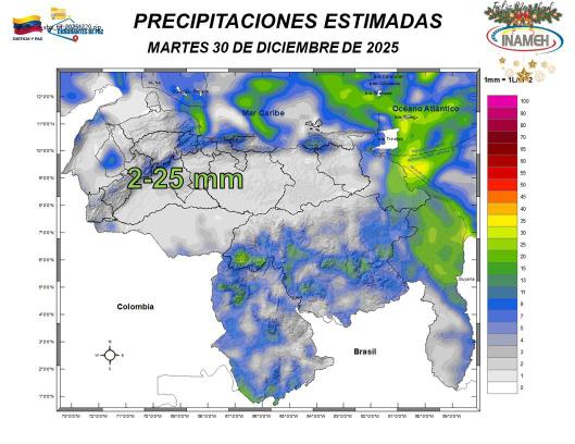 Estado del tiempo hoy 30 de diciembre de 2025 