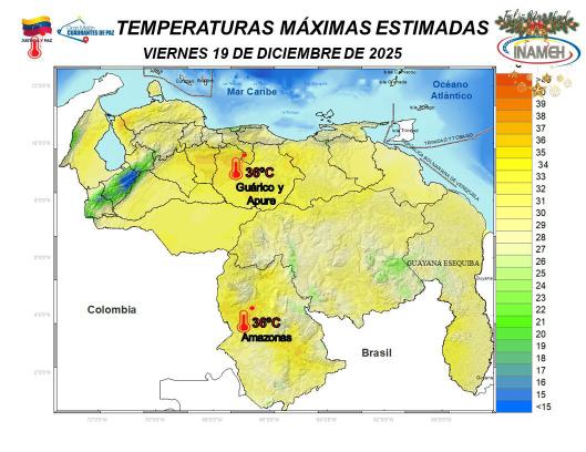 Estado del tiempo hoy 19 de diciembre de 2025