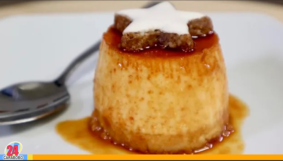 Flan de turrón un postre con espíritu navideño