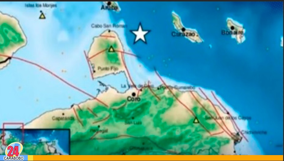 Sismo cerca de la Península de Paraguaná