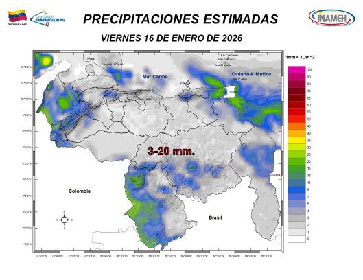 Clima hoy 16 de enero de 2026