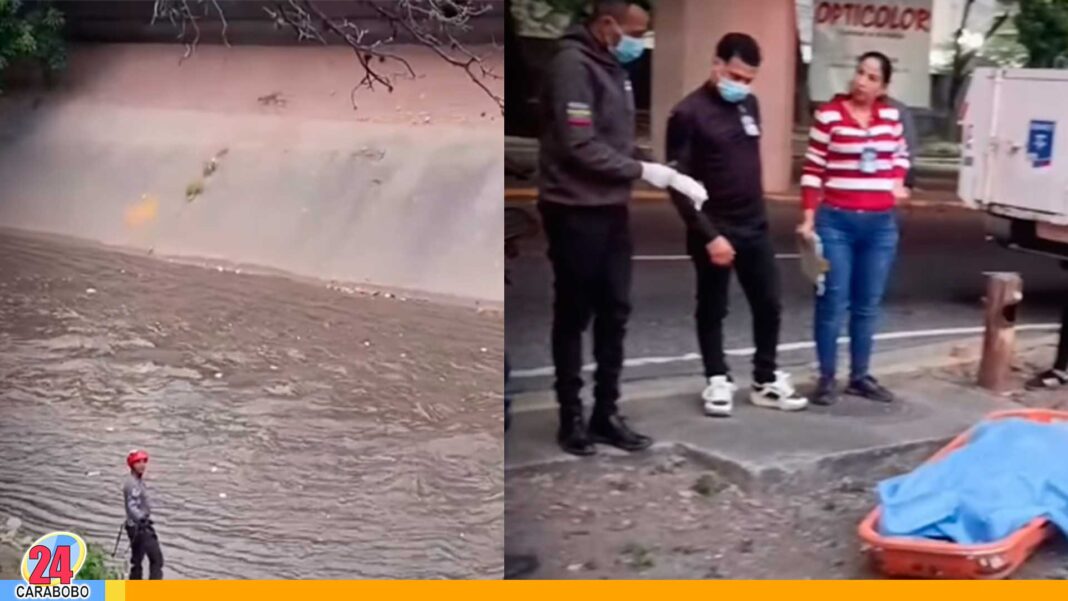 Cadáver en el río Guaire