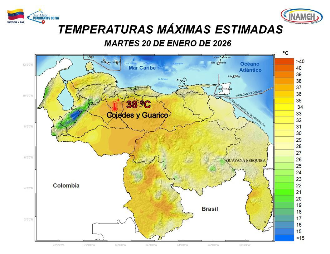 Estado del tiempo para hoy 20 de enero