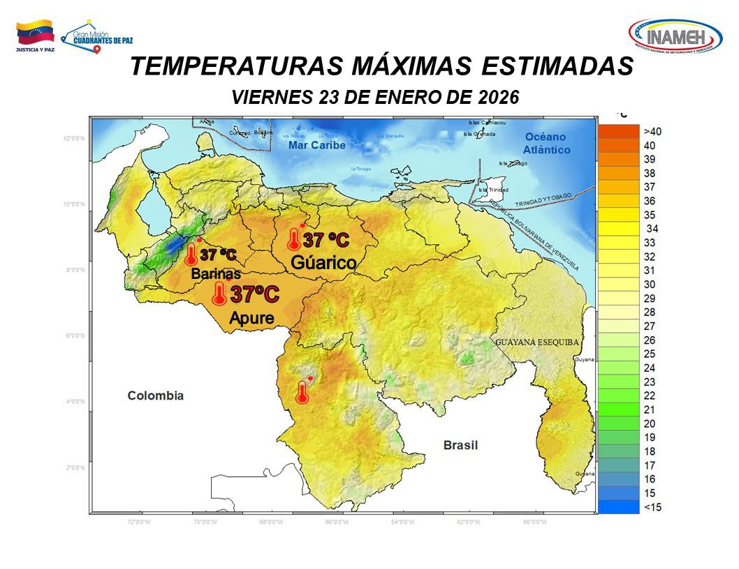Estado del tiempo hoy 23 de enero de 2026