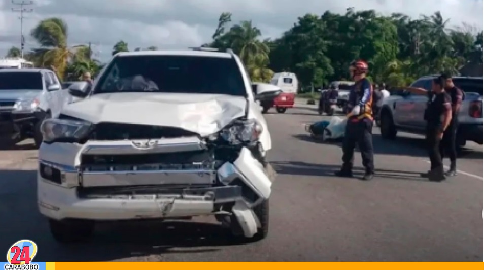 accidente vial en Tucacas