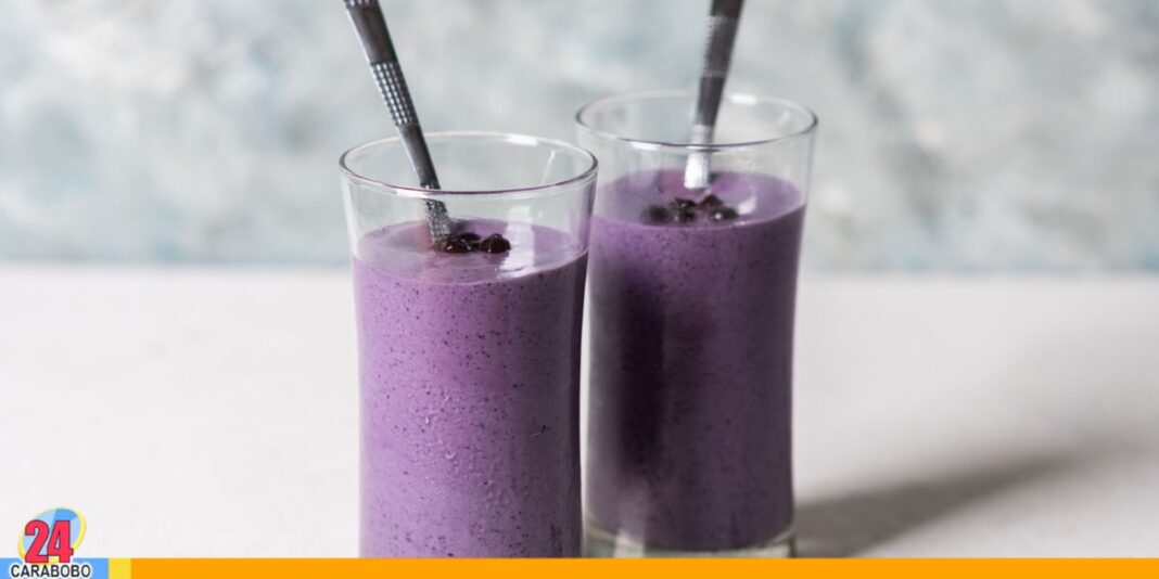 Licuado de arándanos y tofu