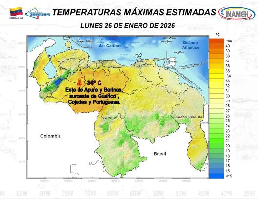 Estado del tiempo hoy 26 de enero de 2026