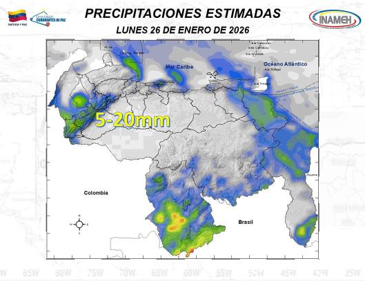 Estado del tiempo hoy 26 de enero de 2026