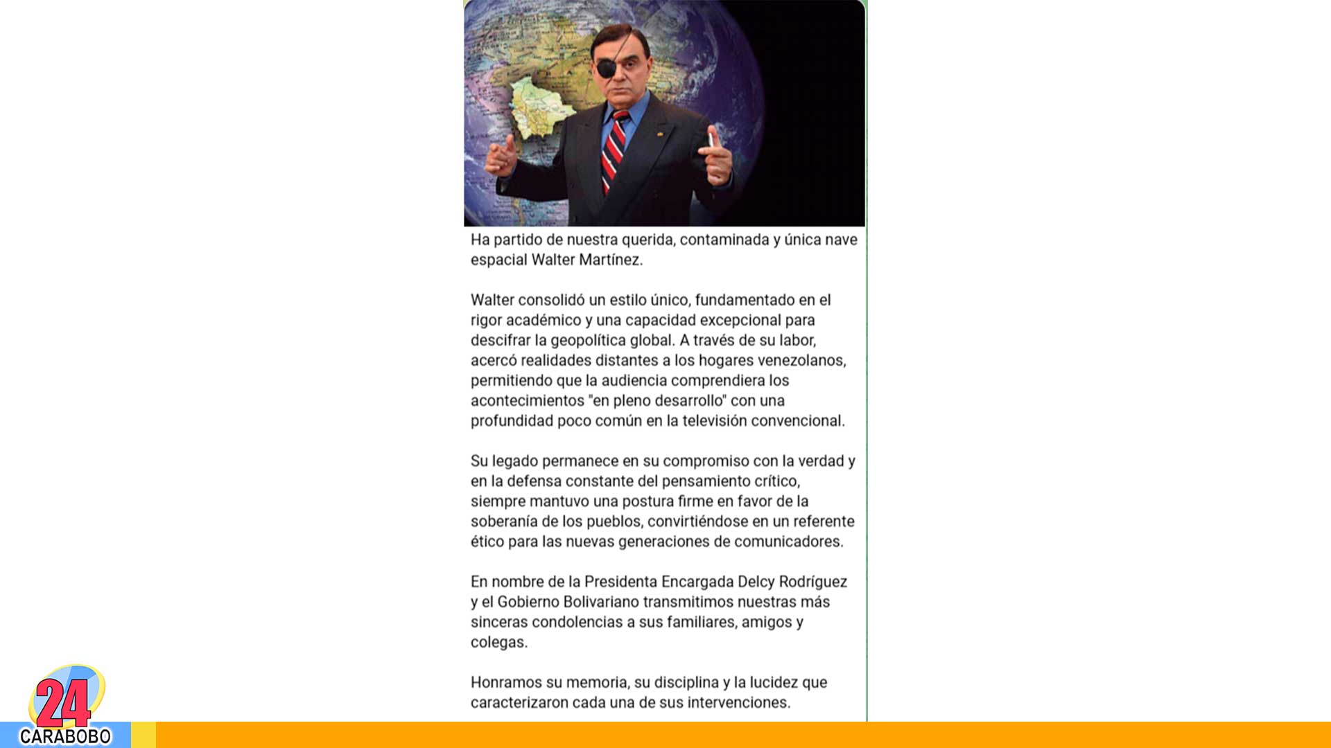  periodista Walter Martínez 