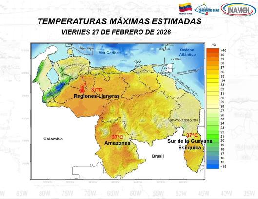 Situación del clima hoy 27 de febrero