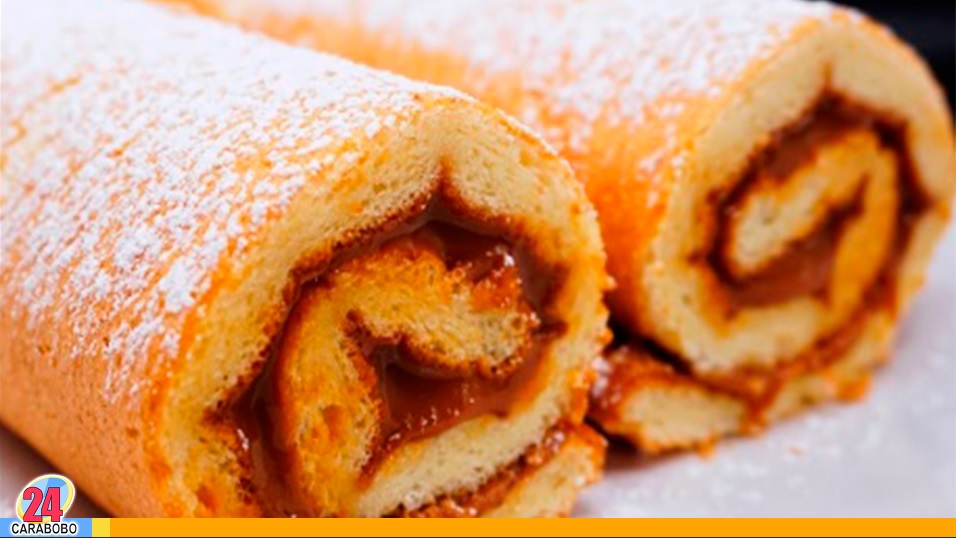 brazo gitano relleno de dulce de leche