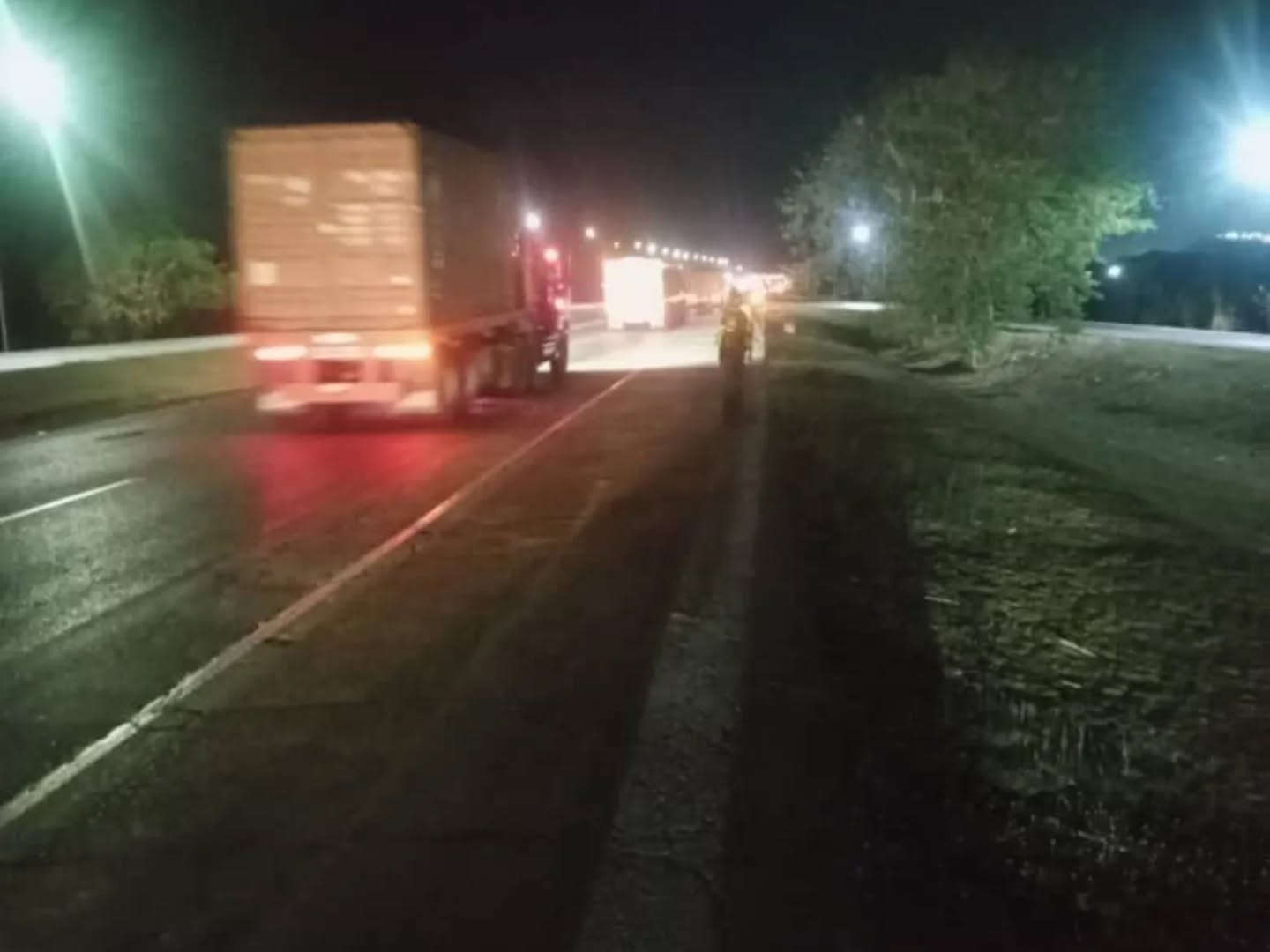 Gandola con alimentos para animales derramó la carga en la ARC