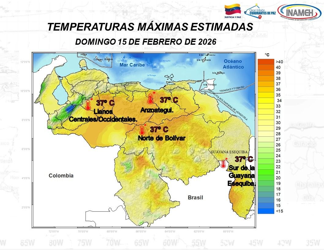 clima hoy 15 de febrero de 2026