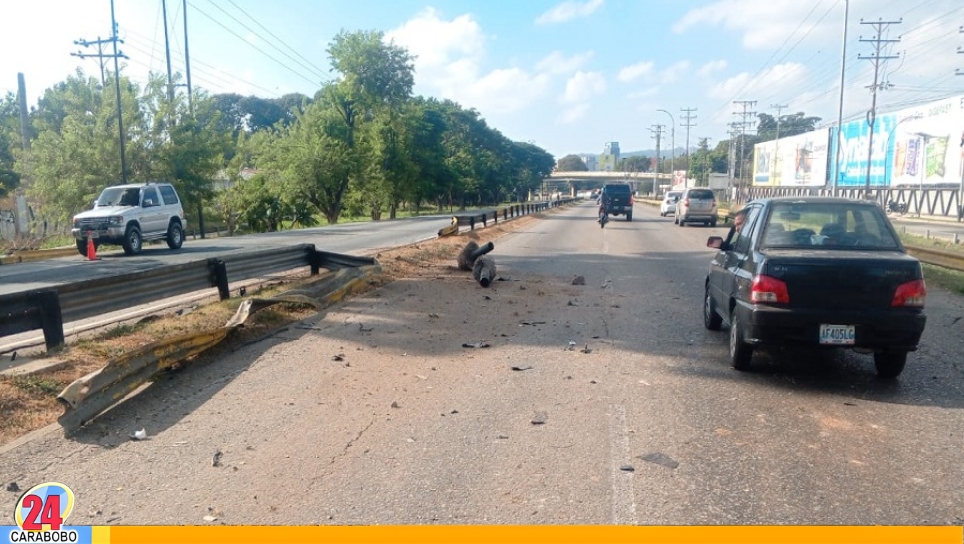 Derrape de moto en la ARC en Aragua