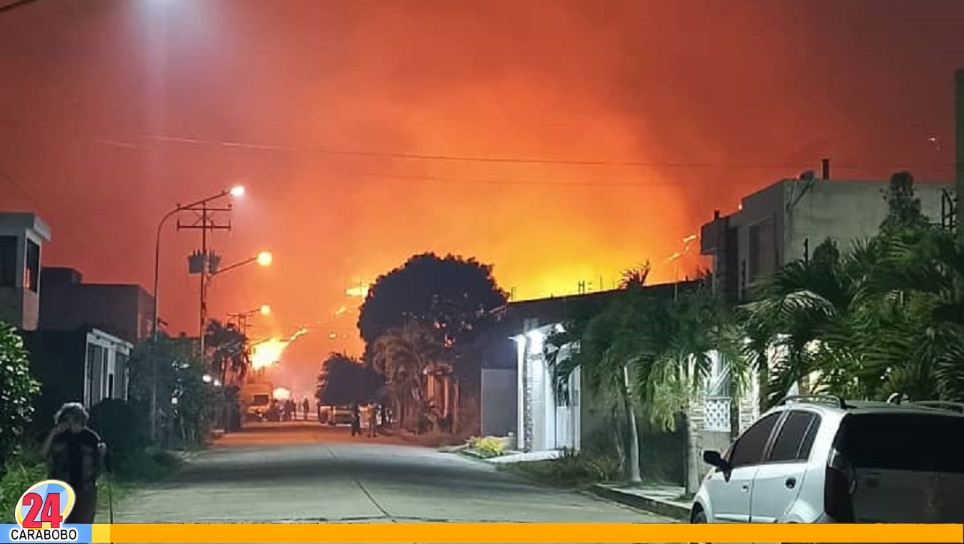 Incendio en Cerro El Café de Naguanagua