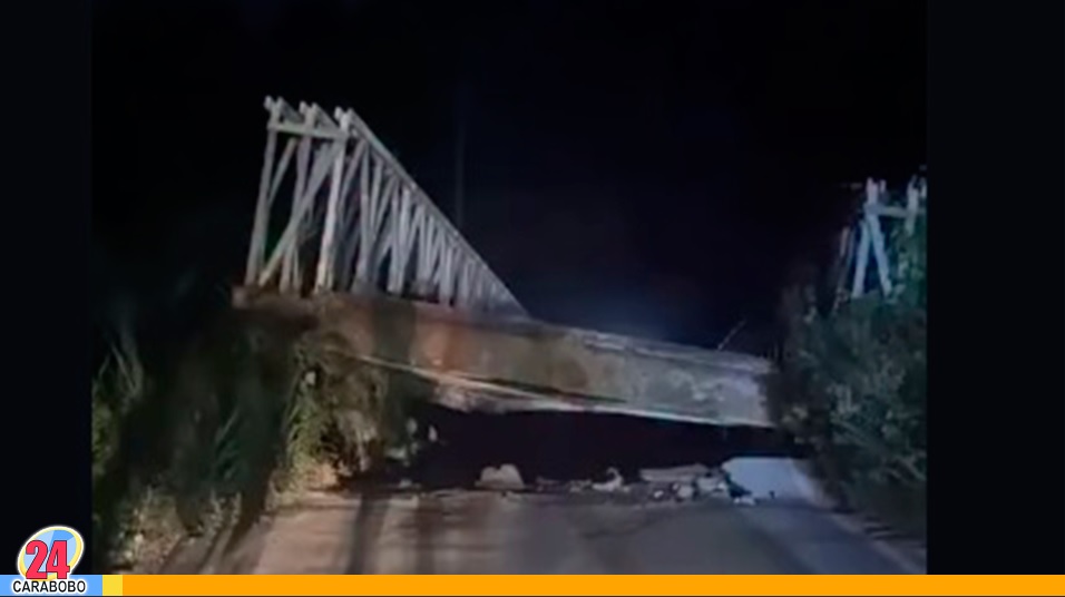 Estados Mérida y Táchira incomunicados por caída de un puente