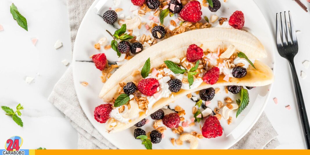 Banana split desayuno