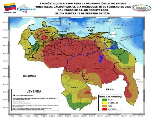 Clima hoy 18 de febrero en Venezuela 