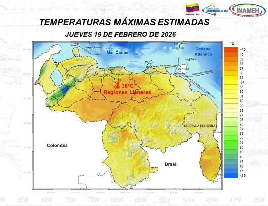 Estado del tiempo hoy 19 de febrero de 2026