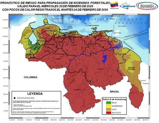 Situación del clima hoy 25 de febrero de 2026
