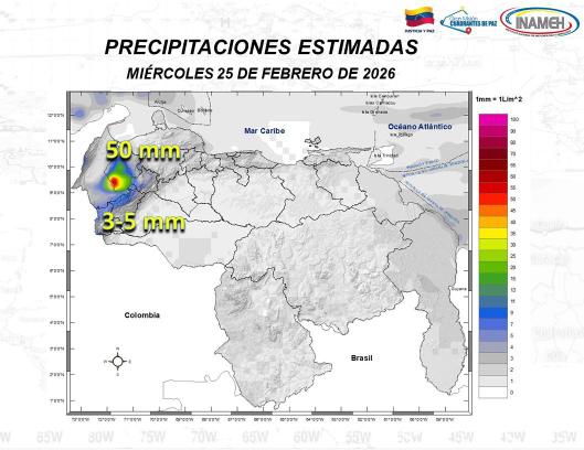 Situación del clima hoy 25 de febrero de 2026