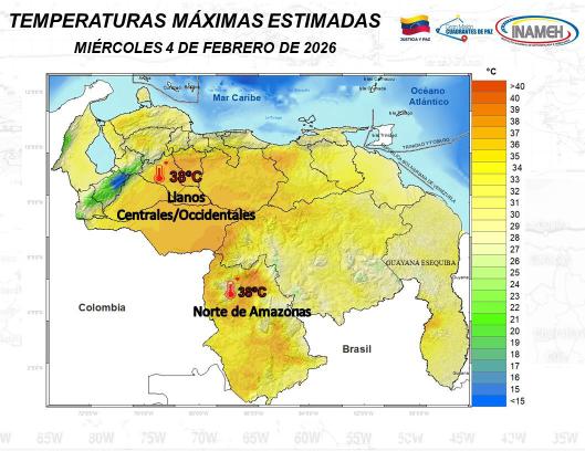Clima hoy 4 de febrero de 2026