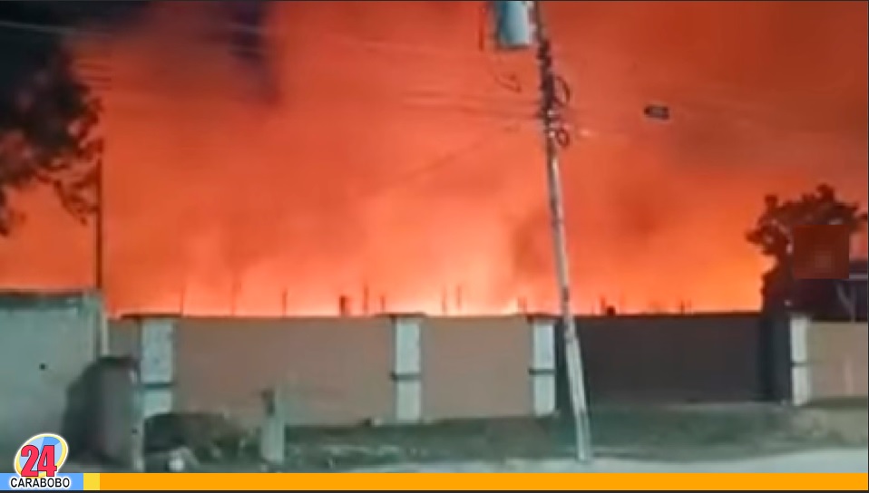 Incendio de vegetación en Guacara