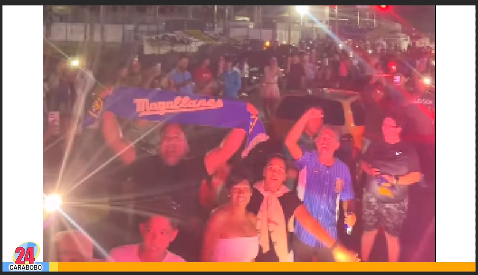 Navegantes del Magallanes fue recibido por su fanaticada en Valencia, en horas de la madrugada llegaron los dos autobuses que transportaron