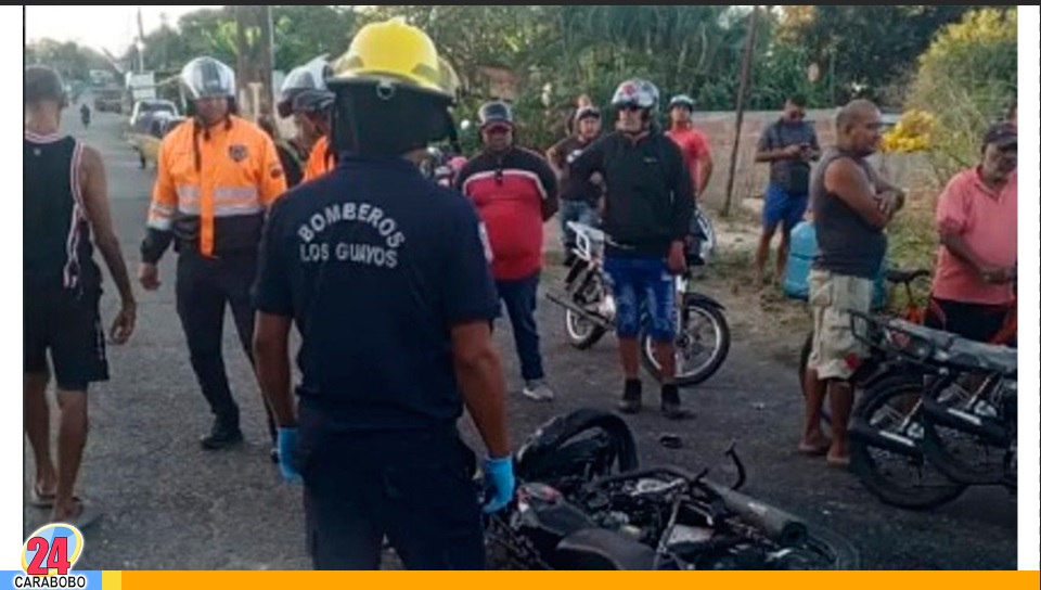 Motorizado perdió la vida en el municipio Los Guayos