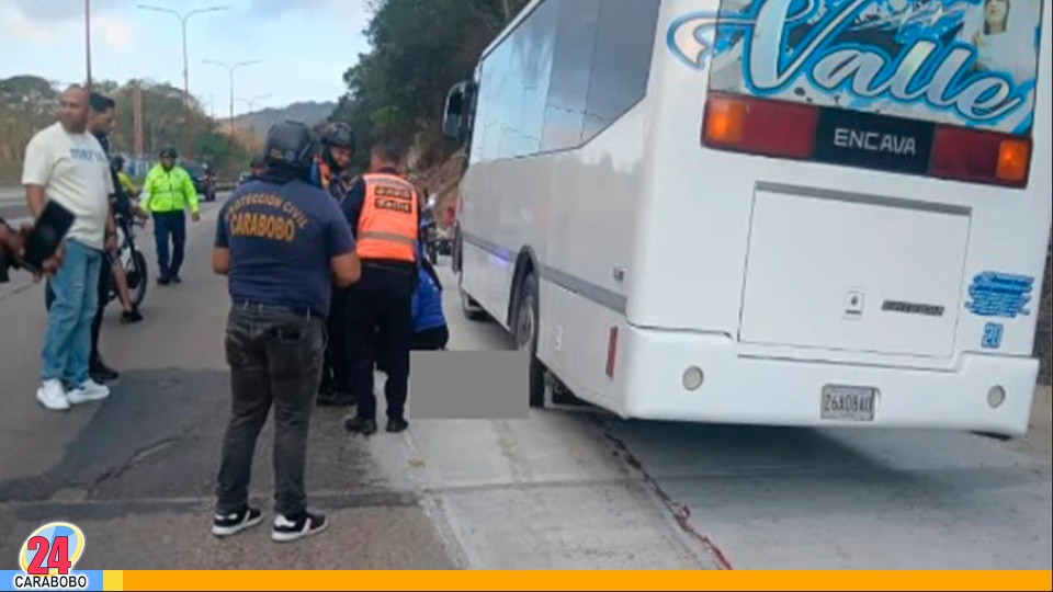 Motorizado falleció en la Autopista Valencia Puerto Cabello