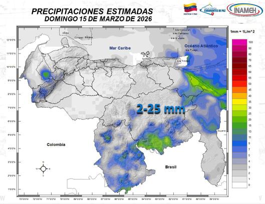 Boletín del clima hoy 15 de marzo de 2026