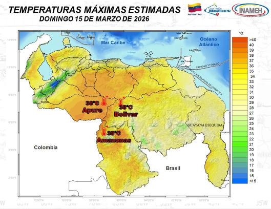 Boletín del clima hoy 15 de marzo de 2026