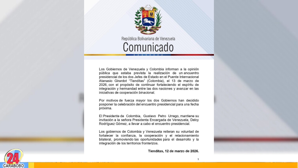 Cancelan reunión entre Delcy y Petro