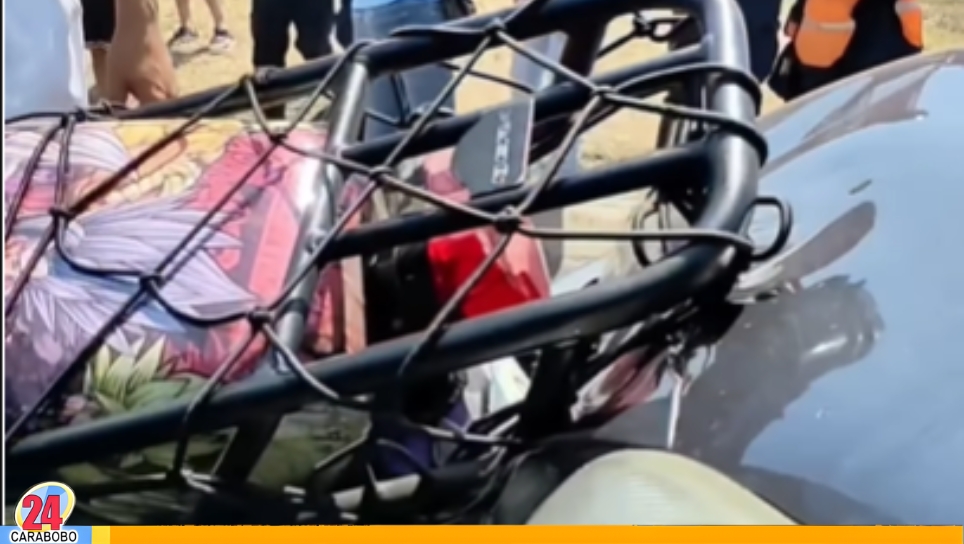 Choque entre moto y vehículo en Naguanagua